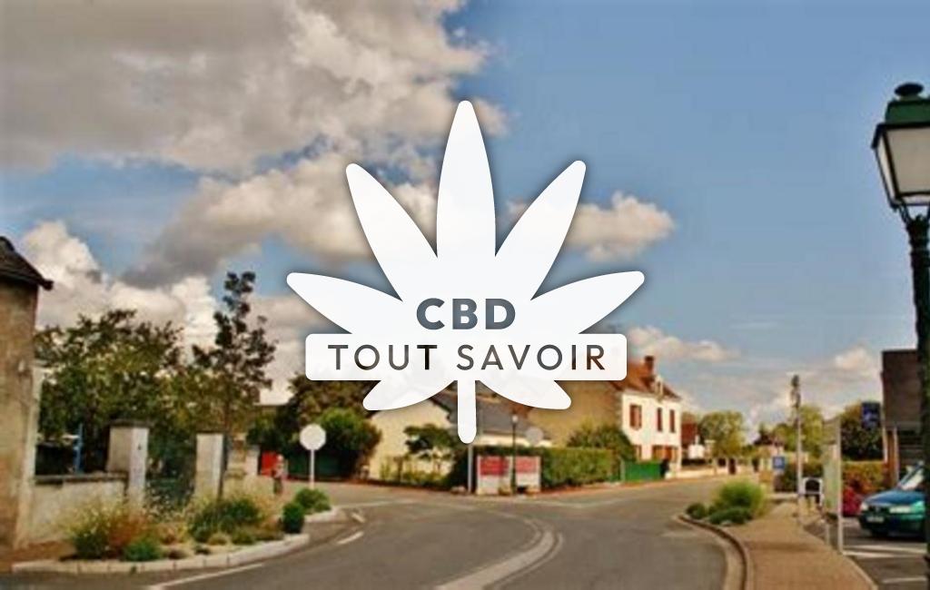Village à Panzoult avec feuille Cannabis CBD