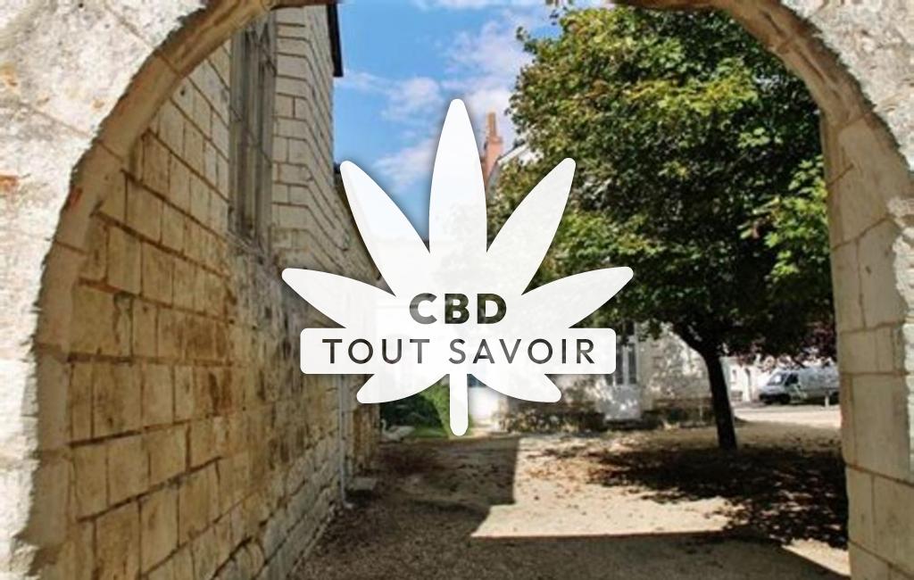 Village à Rilly-sur-Vienne avec feuille Cannabis CBD