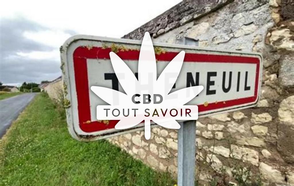 Village à Theneuil avec feuille Cannabis CBD