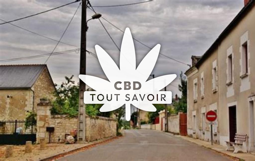 Village à Trogues avec feuille Cannabis CBD