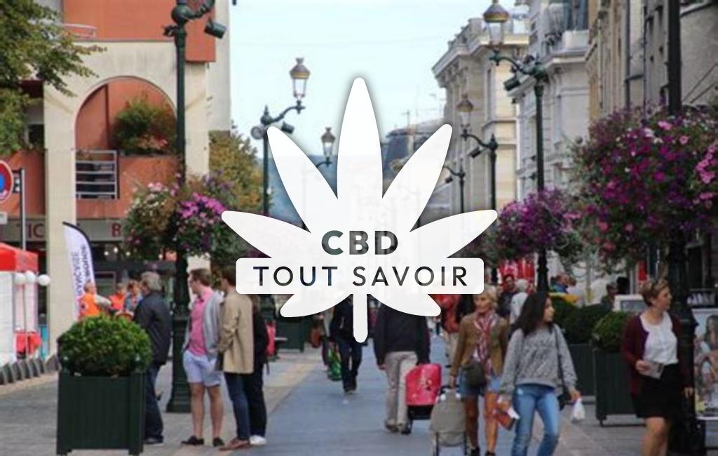 Village à Pernay avec feuille Cannabis CBD
