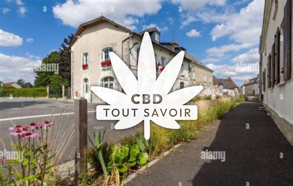 Village à Ciran avec feuille Cannabis CBD