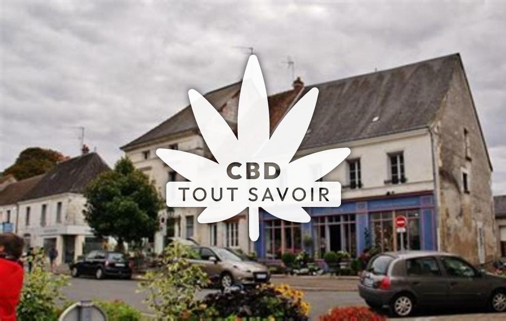 Village à Ligueil avec feuille Cannabis CBD