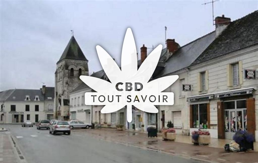 Village à Manthelan avec feuille Cannabis CBD