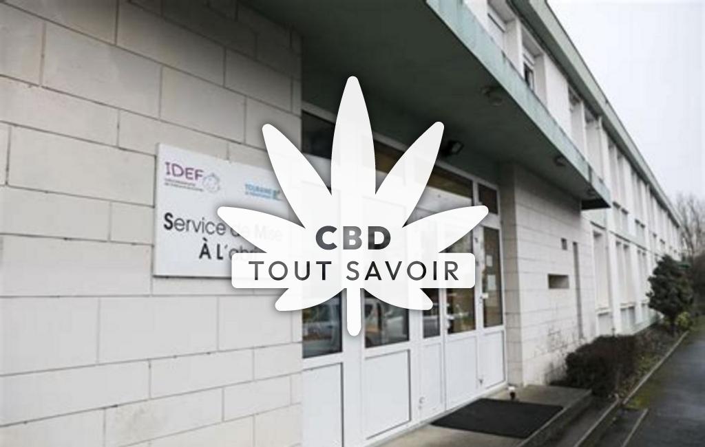 Village à Sorigny avec feuille Cannabis CBD