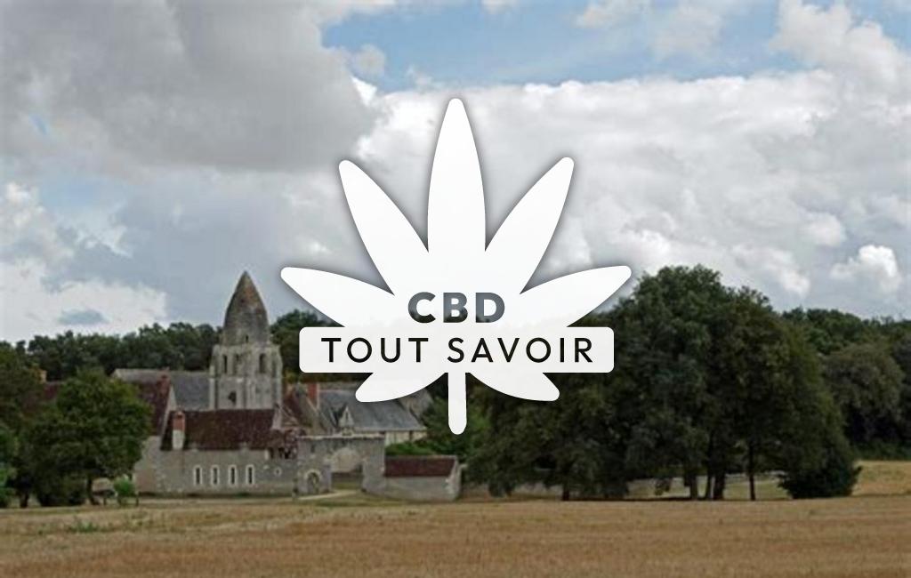 Village à Azay-sur-Cher avec feuille Cannabis CBD