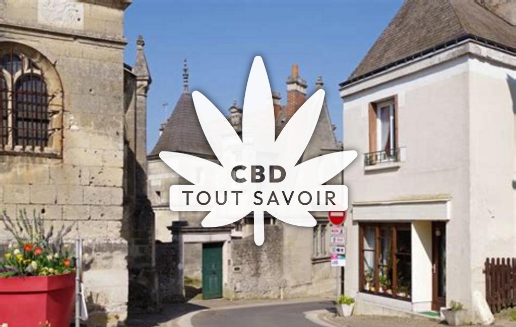 Village à Montlouis-sur-Loire avec feuille Cannabis CBD