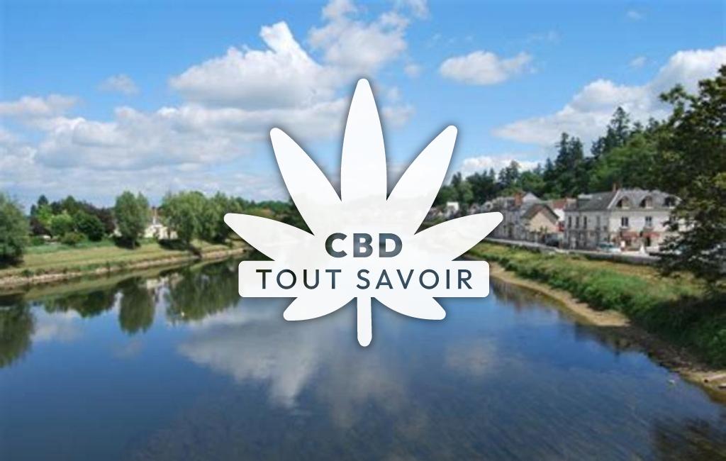 Village à Veretz avec feuille Cannabis CBD