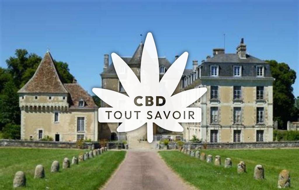 Village à Boussay avec feuille Cannabis CBD