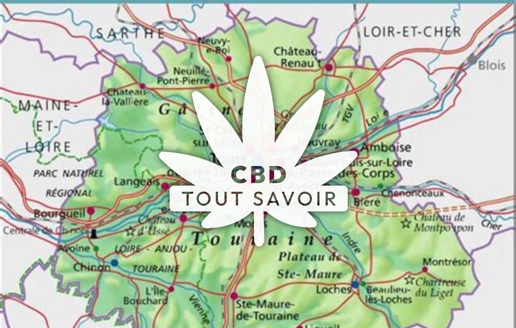 Village à Chambon avec feuille Cannabis CBD