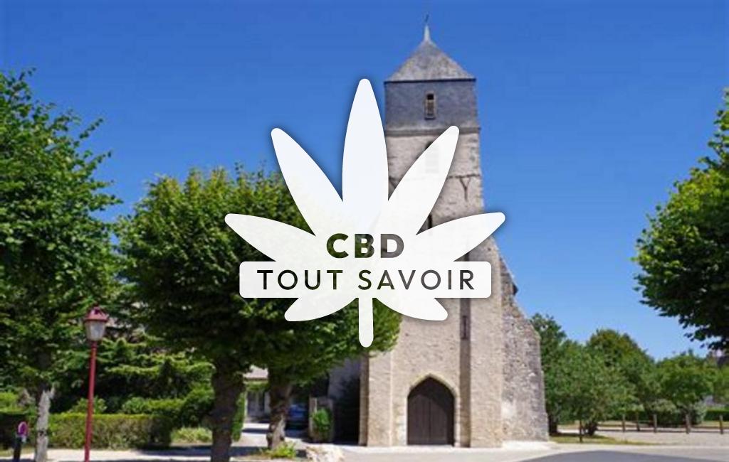Village à Cigogne avec feuille Cannabis CBD