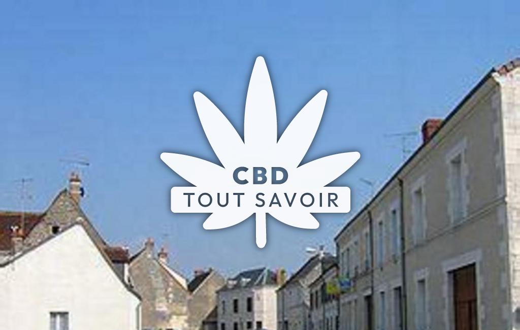 Village à Dolus-le-Sec avec feuille Cannabis CBD