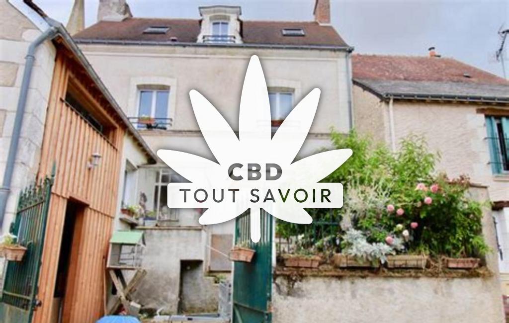 Village à Tauxigny-Saint-Bauld avec feuille Cannabis CBD
