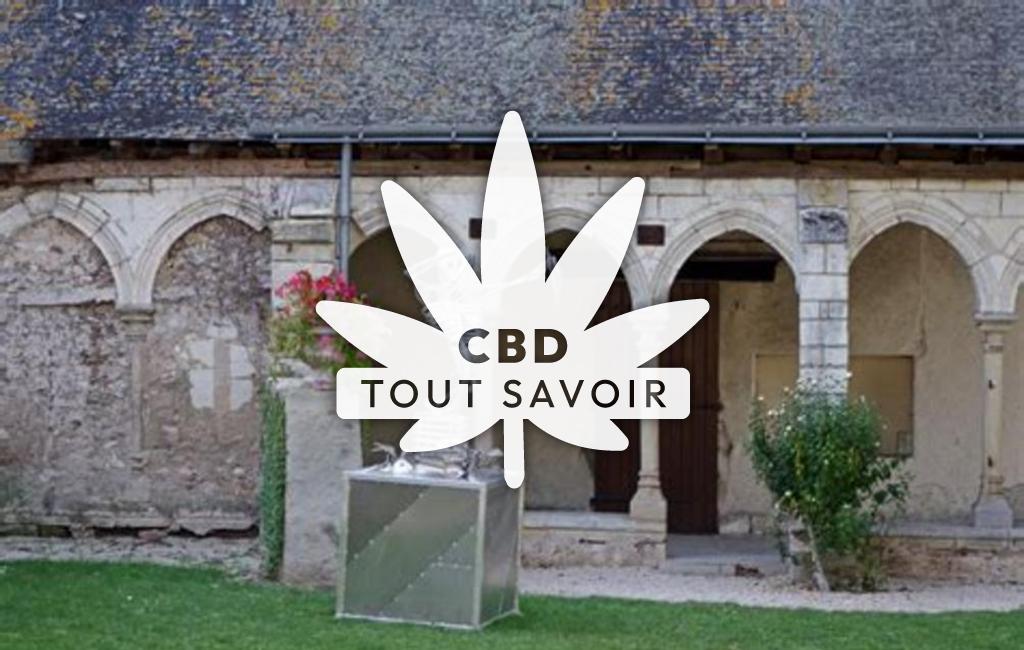 Village à Cormery avec feuille Cannabis CBD