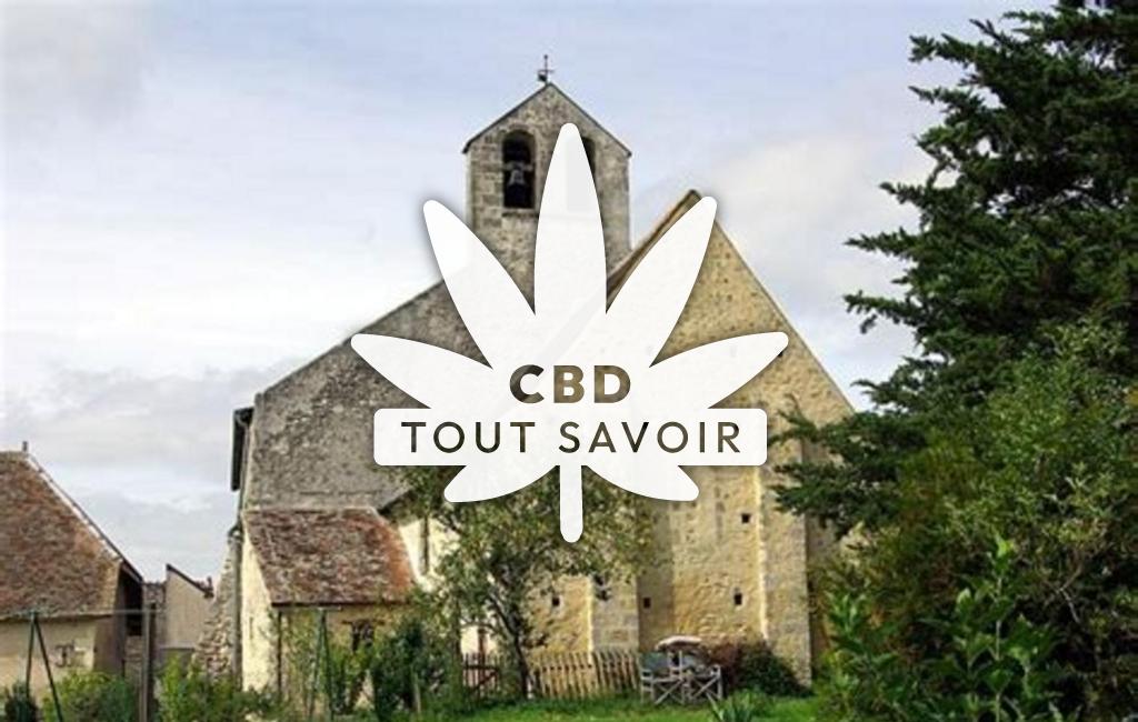 Village à Avrille-les-Ponceaux avec feuille Cannabis CBD