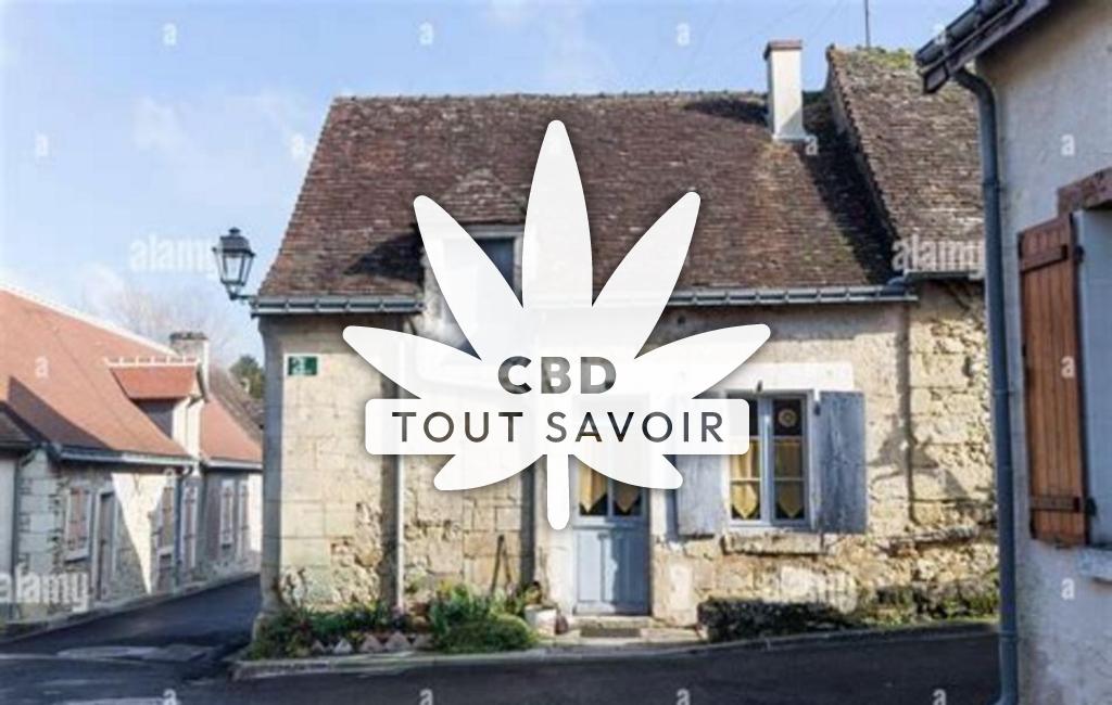Village à Ferriere-Larcon avec feuille Cannabis CBD
