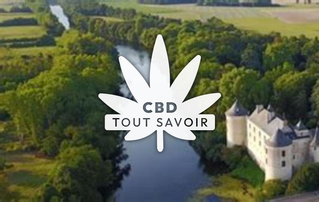 Village à La-Guerche avec feuille Cannabis CBD