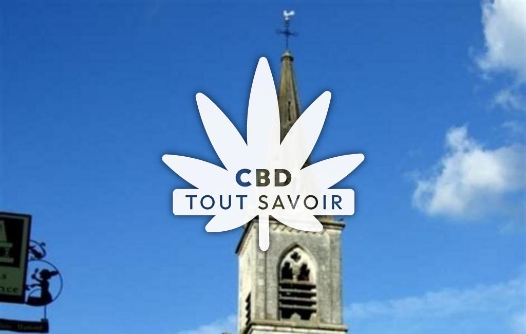 Village à Semblancay avec feuille Cannabis CBD