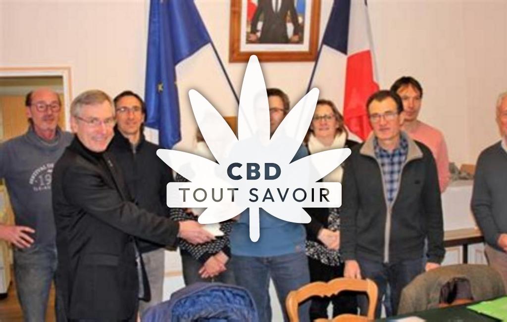 Village à Epeigne-sur-Deme avec feuille Cannabis CBD