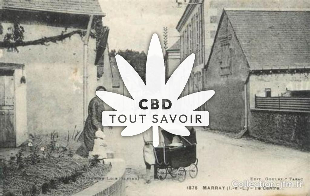 Village à Marray avec feuille Cannabis CBD