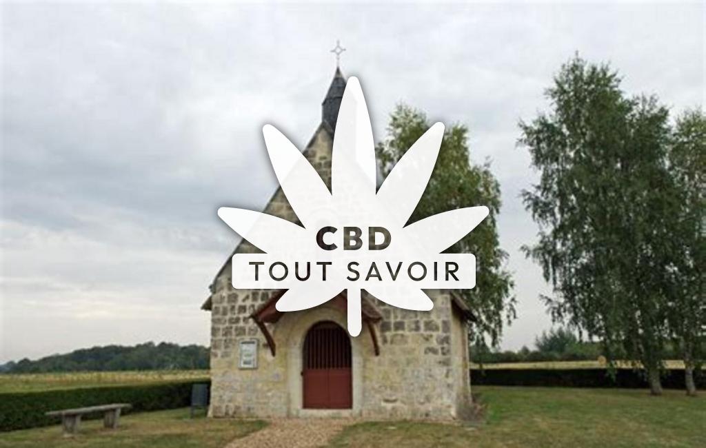 Village à Saint-Christophe-sur-le-Nais avec feuille Cannabis CBD