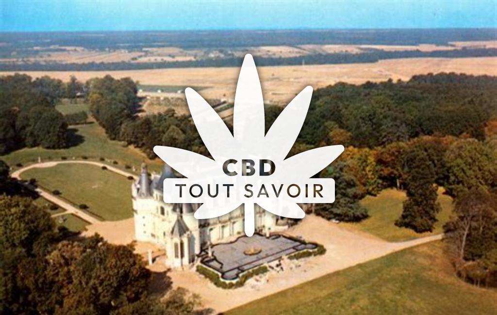 Village à Nouzilly avec feuille Cannabis CBD