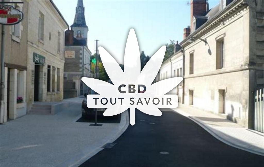 Village à La-Membrolle-sur-Choisille avec feuille Cannabis CBD