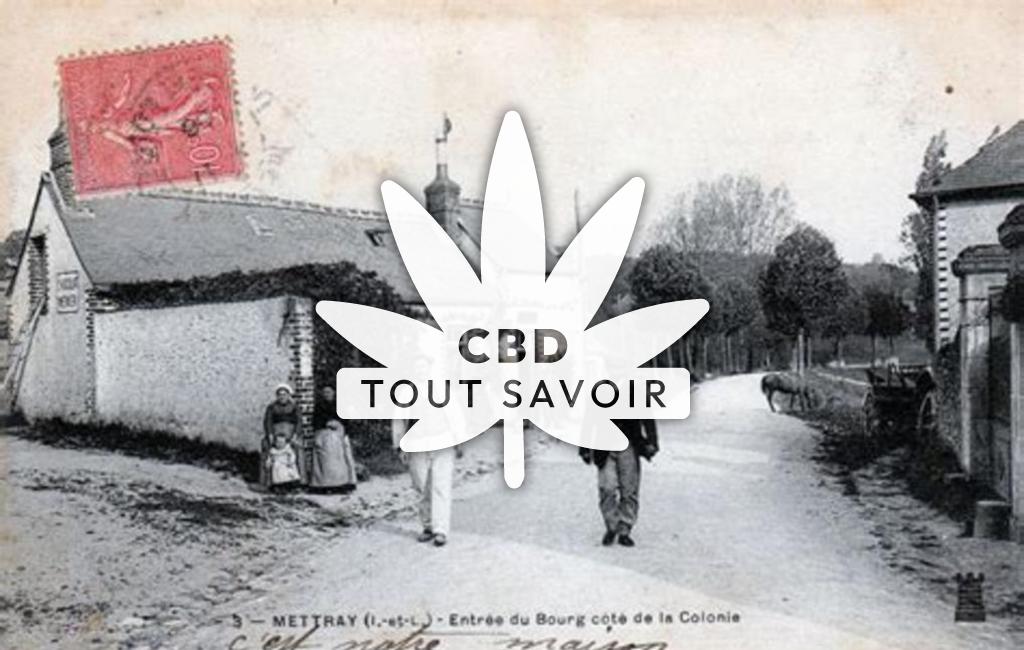 Village à Mettray avec feuille Cannabis CBD
