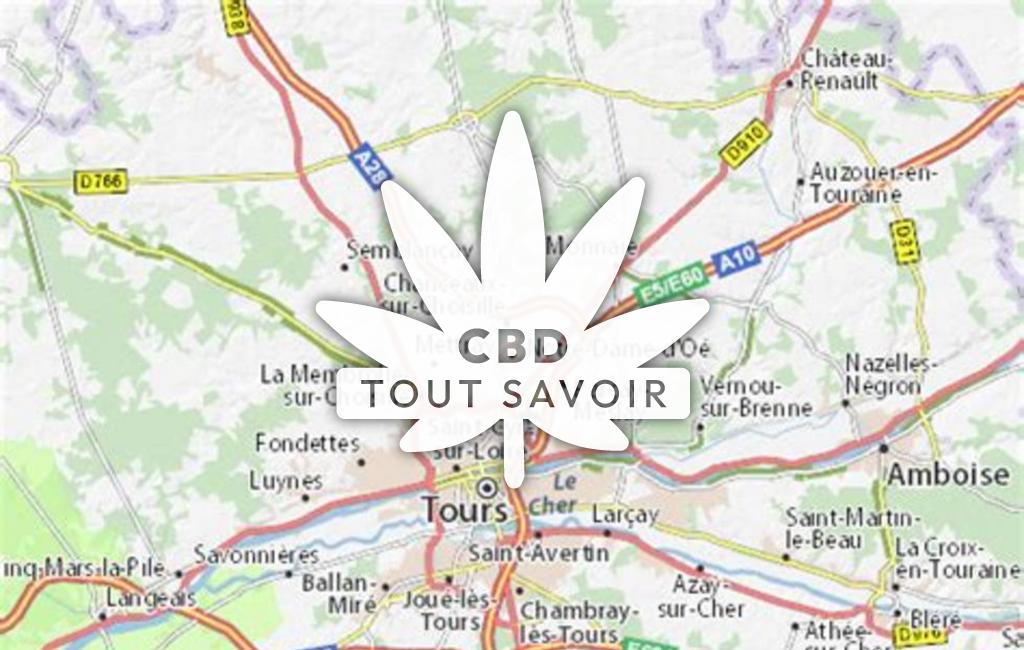 Village à Notre-Dame-D'Oe avec feuille Cannabis CBD