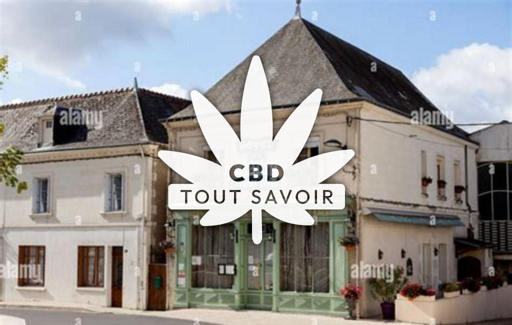Village à Genille avec feuille Cannabis CBD