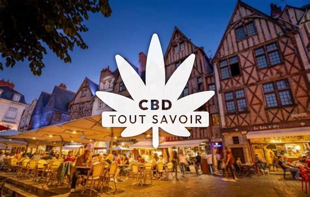 Village à Villedomain avec feuille Cannabis CBD