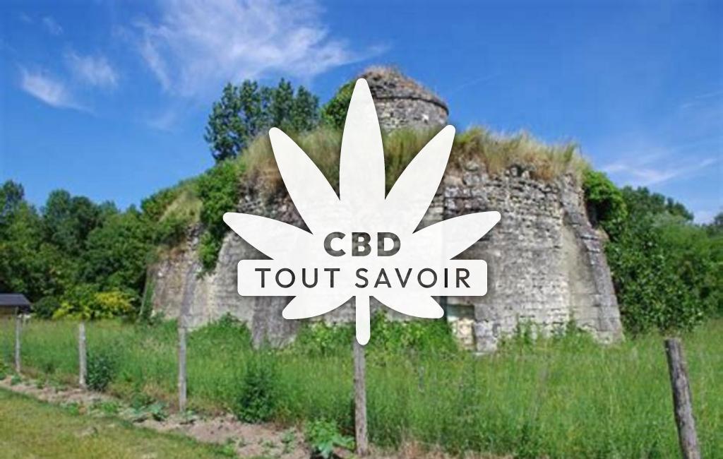 Village à Cinais avec feuille Cannabis CBD