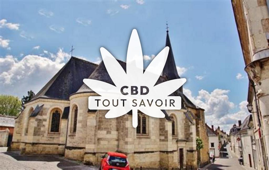Village à Ballan-Mire avec feuille Cannabis CBD