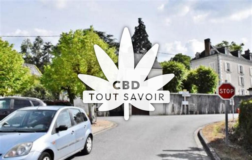 Village à Saint-Regle avec feuille Cannabis CBD