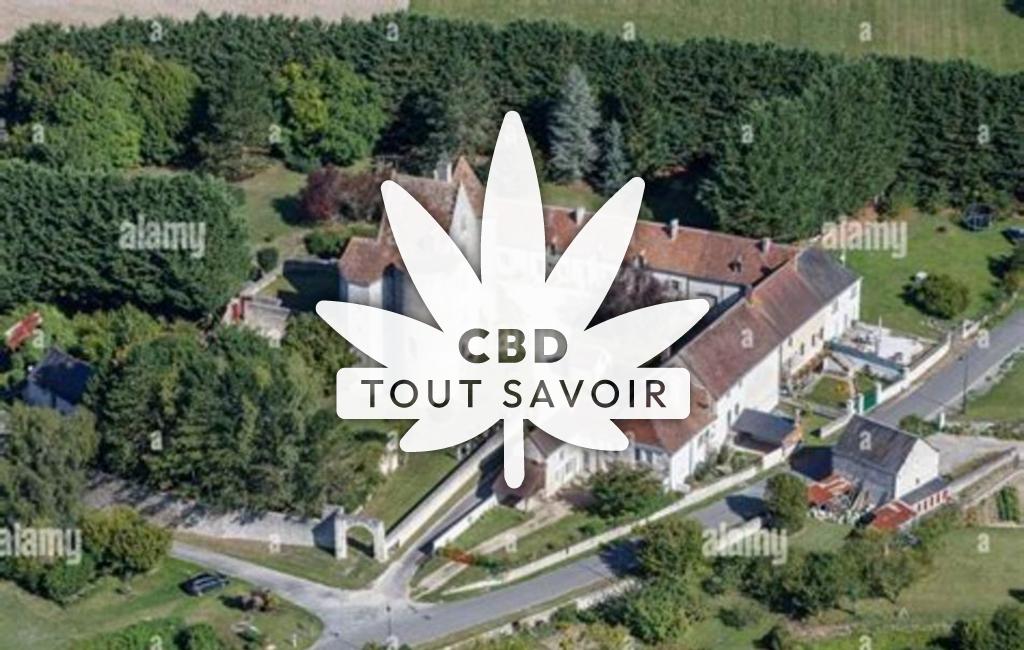 Village à Betz-le-Chateau avec feuille Cannabis CBD