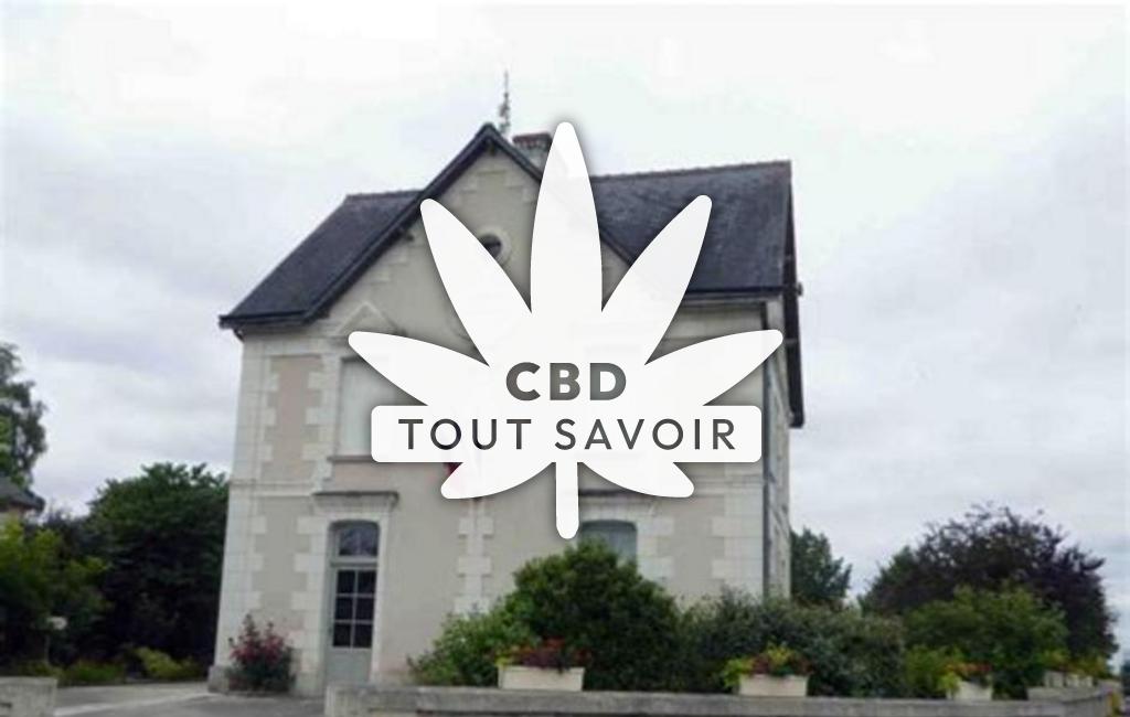 Village à Ferriere-sur-Beaulieu avec feuille Cannabis CBD