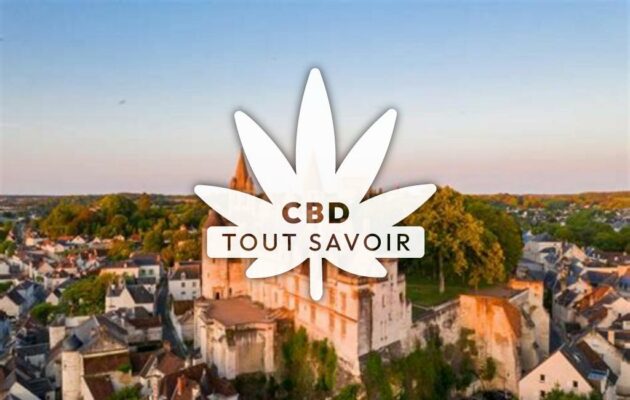 Village à Loches avec feuille Cannabis CBD