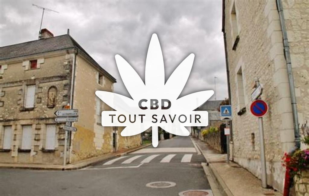 Village à Mouzay avec feuille Cannabis CBD
