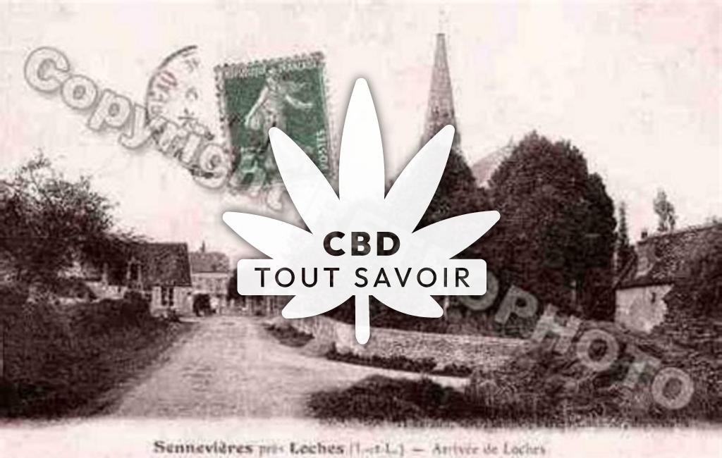 Village à Sennevieres avec feuille Cannabis CBD