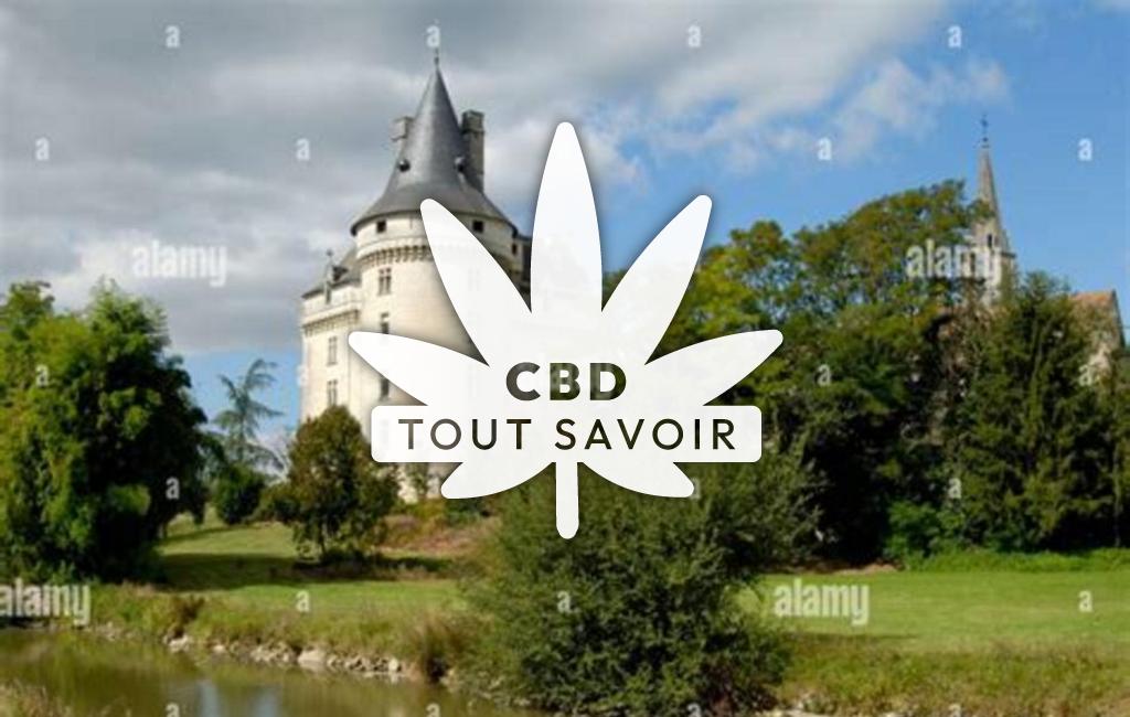 Village à Verneuil-sur-Indre avec feuille Cannabis CBD