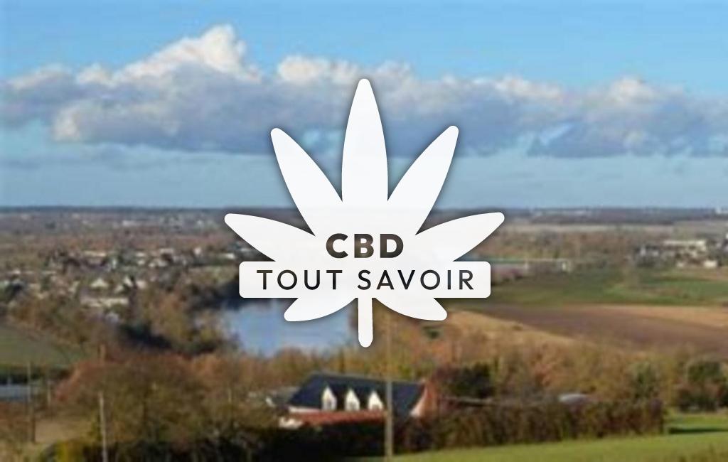 Village à Ports-sur-Vienne avec feuille Cannabis CBD