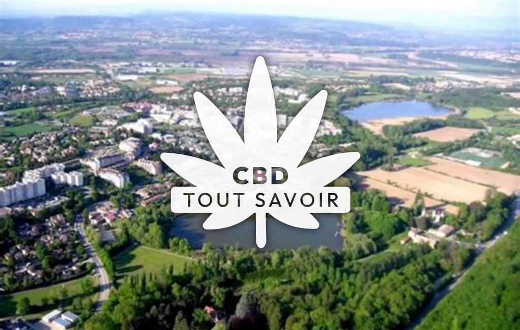 Village à Villefontaine avec feuille Cannabis CBD