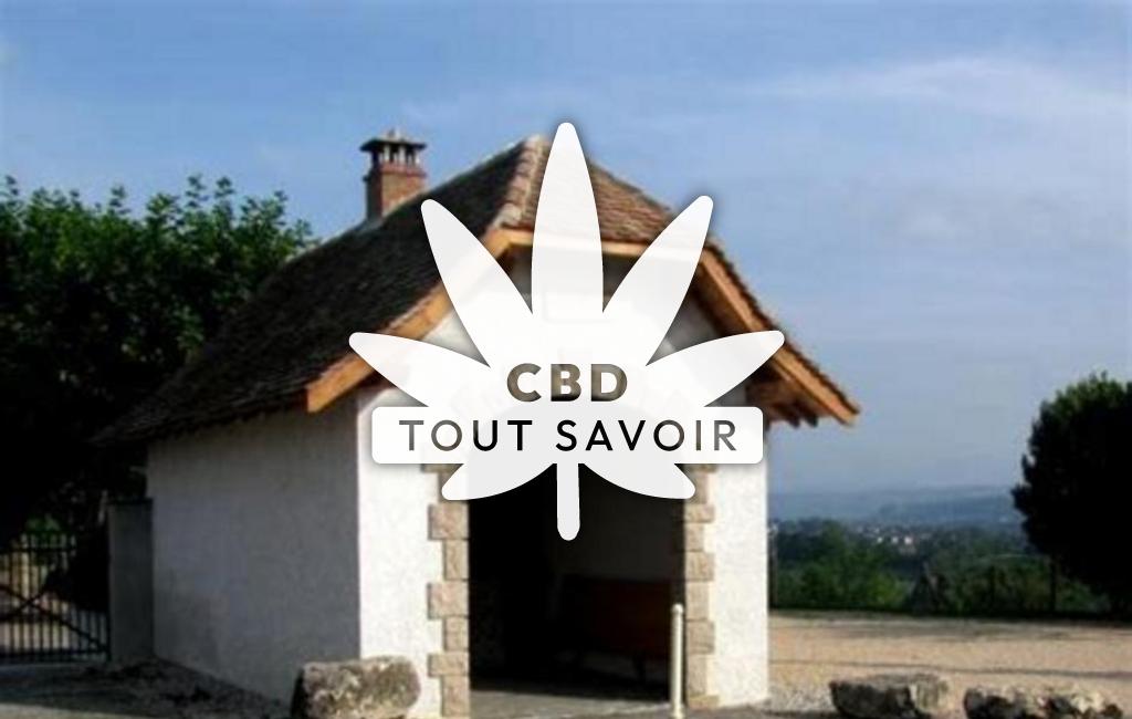 Village à La-Chapelle-de-la-Tour avec feuille Cannabis CBD