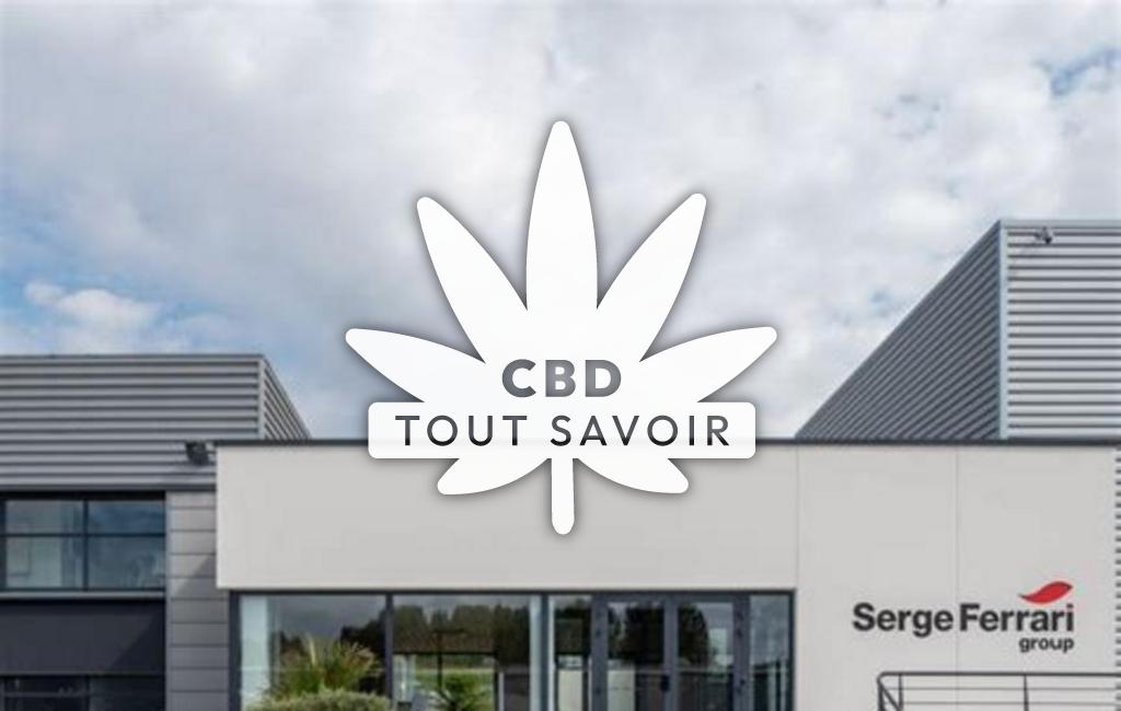 Village à Rochetoirin avec feuille Cannabis CBD