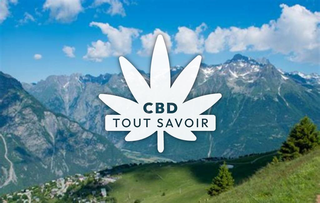 Village à Villard-Reculas avec feuille Cannabis CBD
