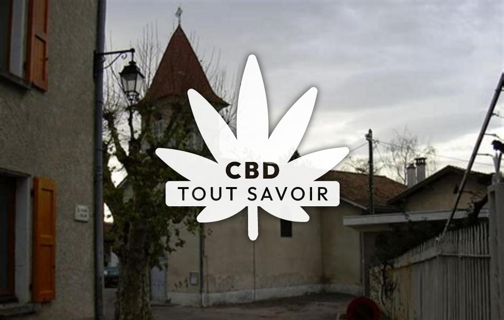 Village à Beaucroissant avec feuille Cannabis CBD