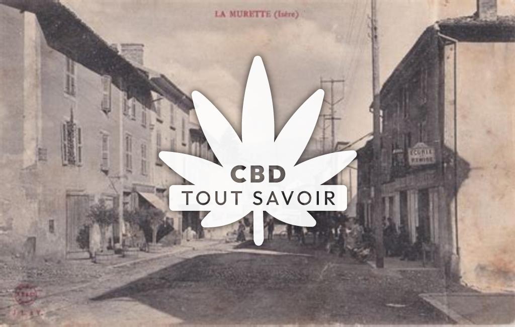 Village à La-Murette avec feuille Cannabis CBD