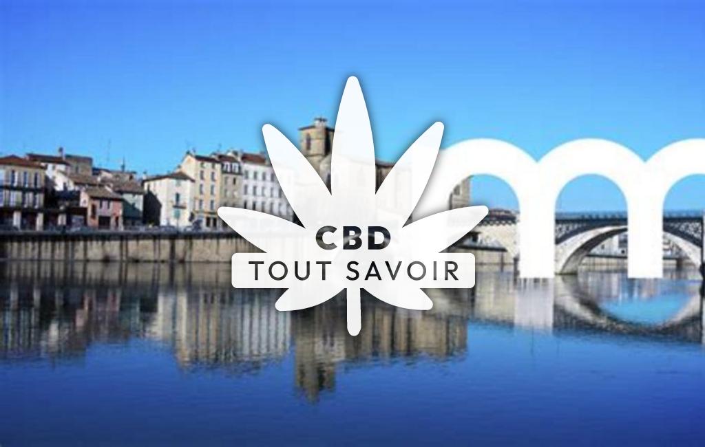 Village à Saint-Romans avec feuille Cannabis CBD