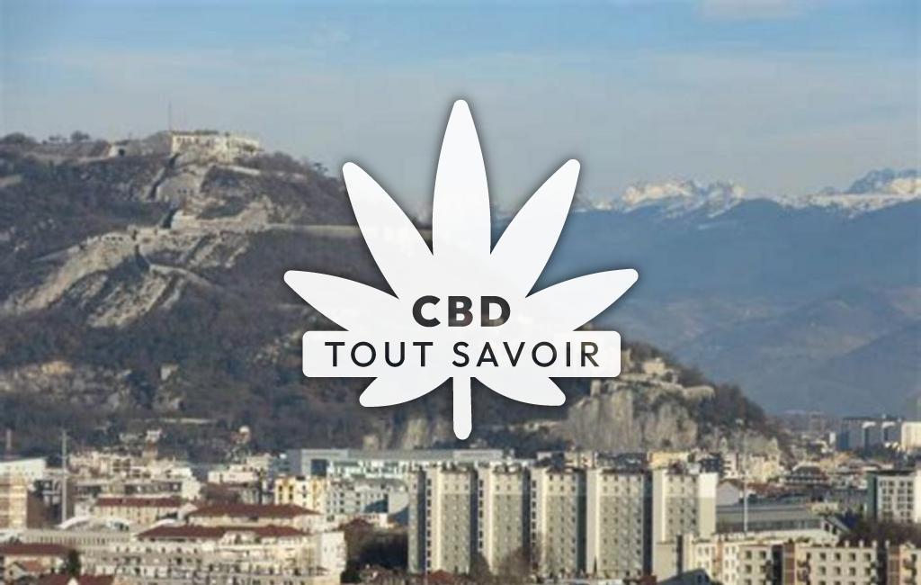 Village à Seyssinet-Pariset avec feuille Cannabis CBD