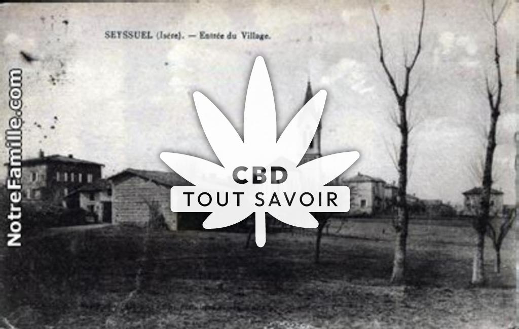 Village à Seyssuel avec feuille Cannabis CBD